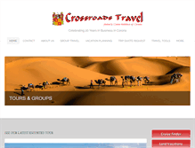 Tablet Screenshot of coronacrossroadstravel.com